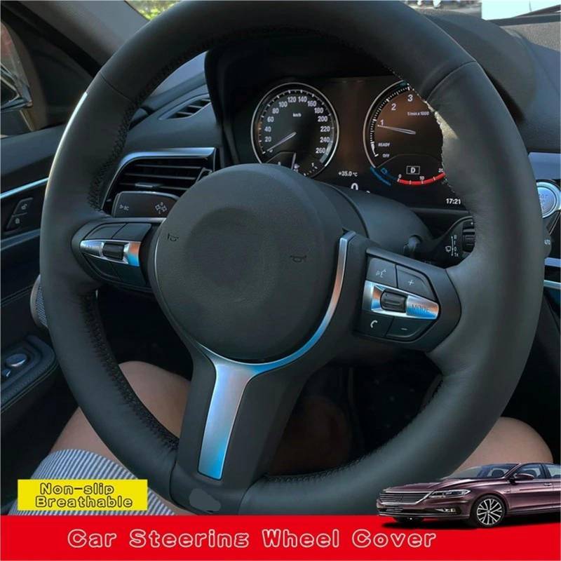 Auto-Lenkradabdeckung Für F30 Für F31 Für F34 Für X5 Für F15 M50d Für X6 F16 M50d F20 F21 M135i M140i F32 F33 F36 Für X1 Für F48 Auto Lenkrad Abdeckung Lenkradschutzhülle(Blue Thread) von MALTAY