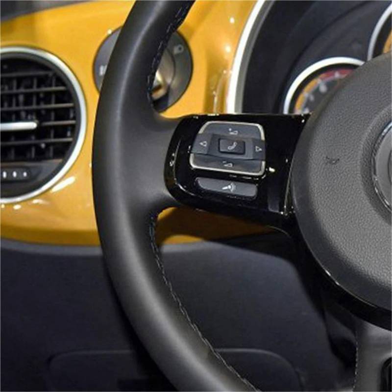 Auto-Lenkradabdeckung Für VW Für Käfer 2012 2013 2014 2015 2016 Für Up 2013 2014 2015 2016 Micro Faser Leder Auto Lenkrad Abdeckung Auto Innen Lenkradschutzhülle(Gray Thread) von MALTAY