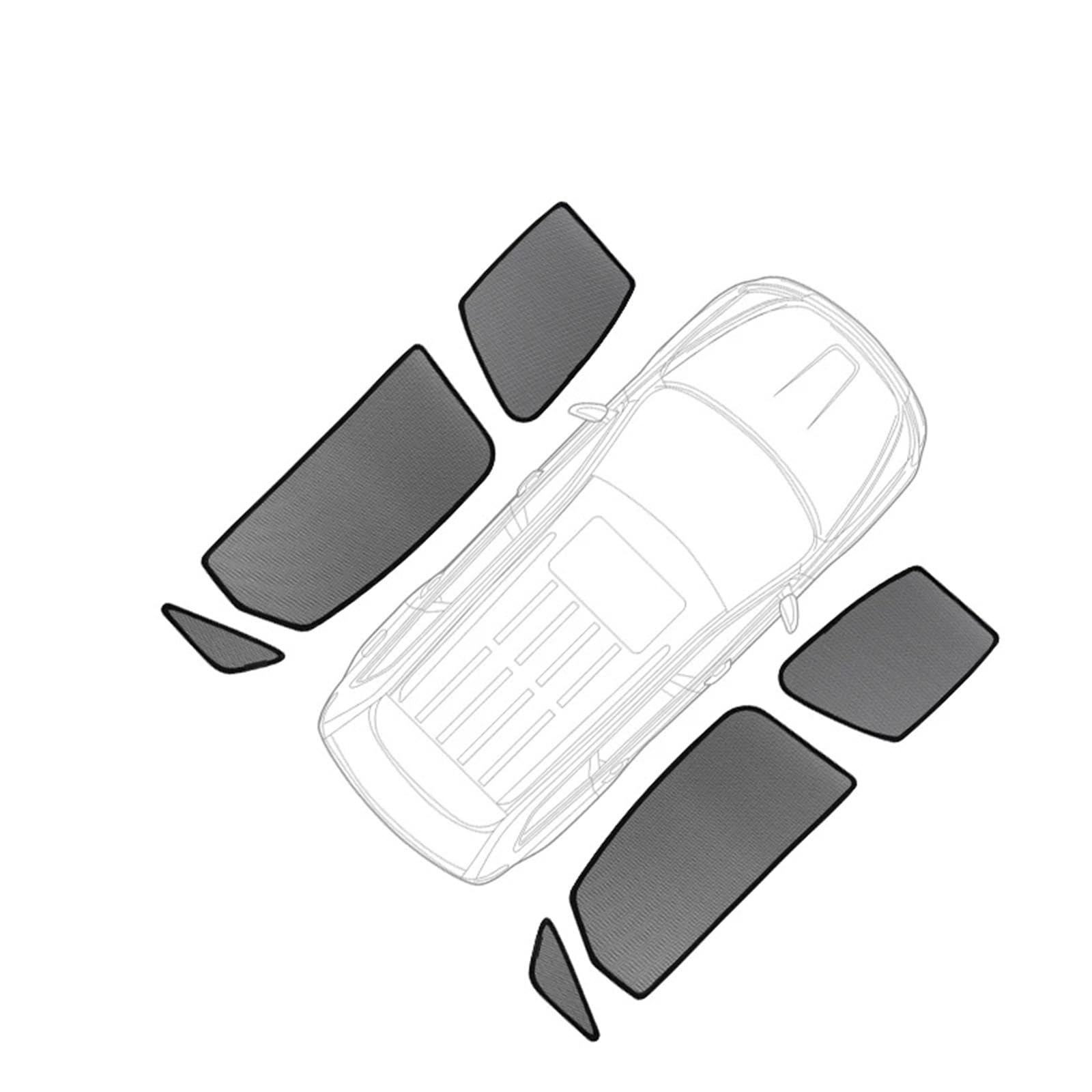 Auto-Sonnenschutz Für Benz Für GLB Für EQB 2020 2021 2022 2023 2024 Auto-Sonnenschutzschild Vorne Hinten Windschutzscheibe Vorhang Seitenfenster Sonnenschutz Autofenster-Sonnenschutz(6PCS Side Windows von MALTAY