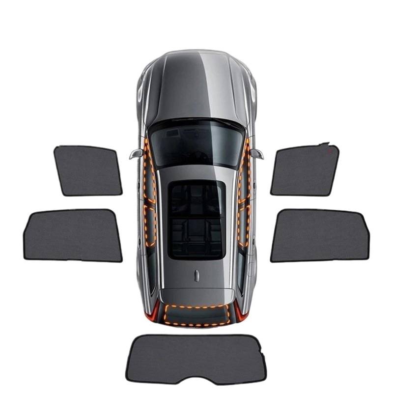 Auto-Sonnenschutz Für Hyundai Für Tucson Für LM Für IX35 Für Santa Fe 2009-2015 Magnetischer Autofenster-Sonnenschutz UV-Schutz Autovorhang Sonnenschutzvisiernetz Mesh Autofenster-Sonnenschutz(5Pcs Su von MALTAY