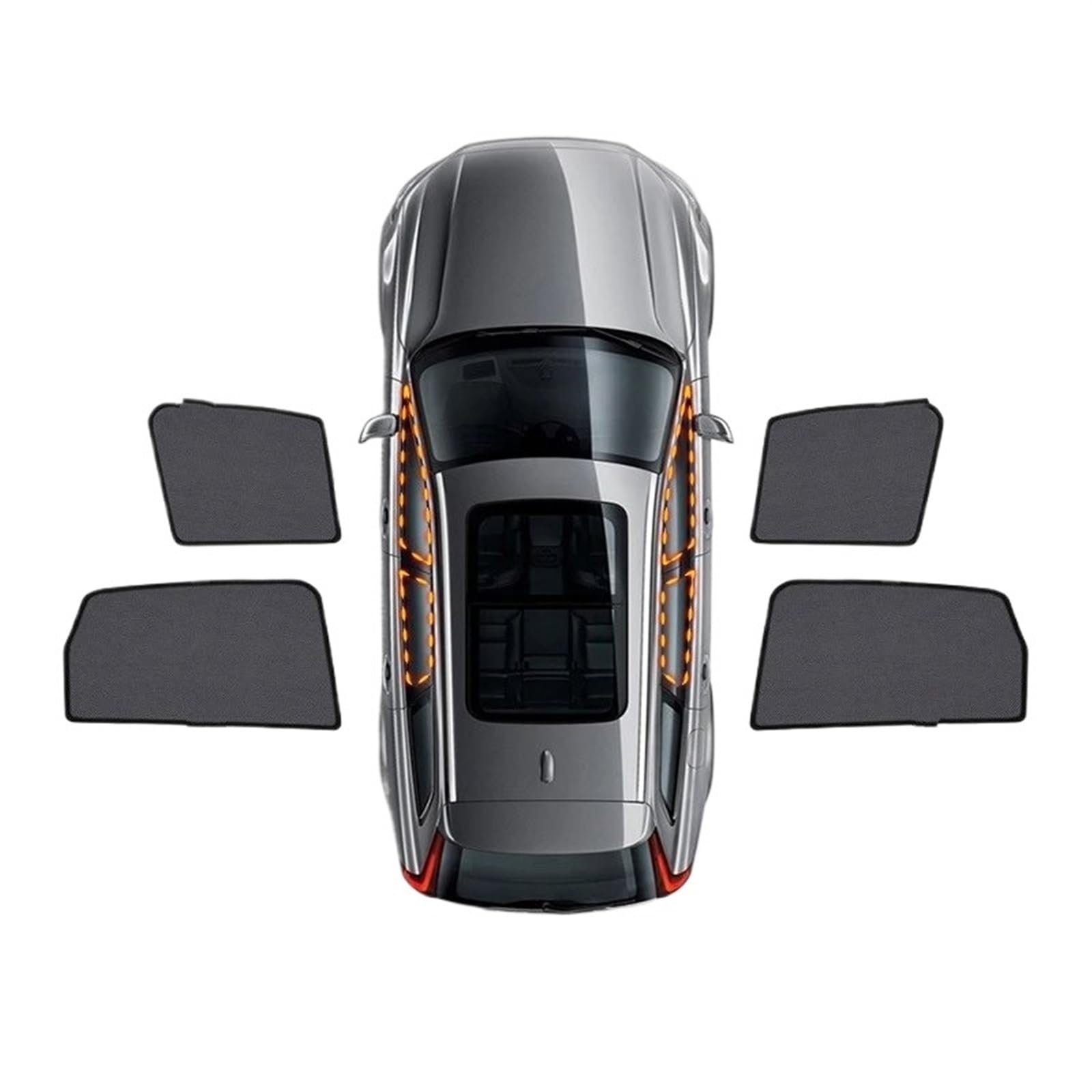 Auto-Sonnenschutz Für VW Für Golf 6 Für Mk6 2008 2009 2010 2011 2012 Autofenster Sonnenschutz UV-Schutz Auto Vorhang Sonnenschutz Visier Netz Mesh Autofenster-Sonnenschutz(2Front 2Rear) von MALTAY