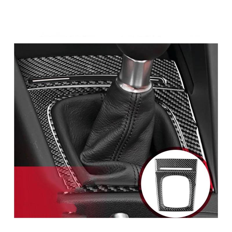 Car Interieur Dekor Für A3 S3 8P 2006 2007 Carbon Faser Aufkleber Auto Zubehör Auto Manuelle Schalthebel Panel Surround Rahmen Lagerung Box Auto Styling (Farbe : 1) von MALTAY