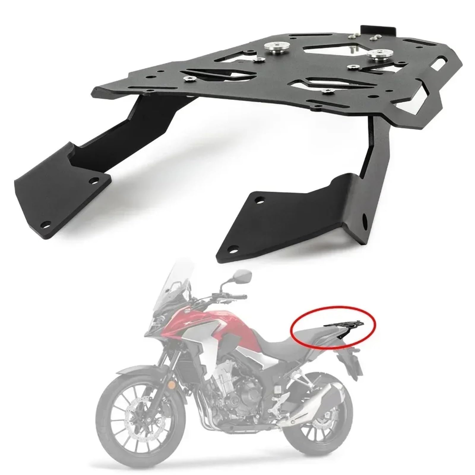 Gepäckablage Für CB500X Für CB500F Für CB400X Für CB 500 400 XF 2012 2013 2014 2015-2023 Motorrad Tailrack Heckträger Gepäckträger Fixierhalter Frachthalterung Gepäckträger Rücksitz Träger(Schwarz) von MALTAY