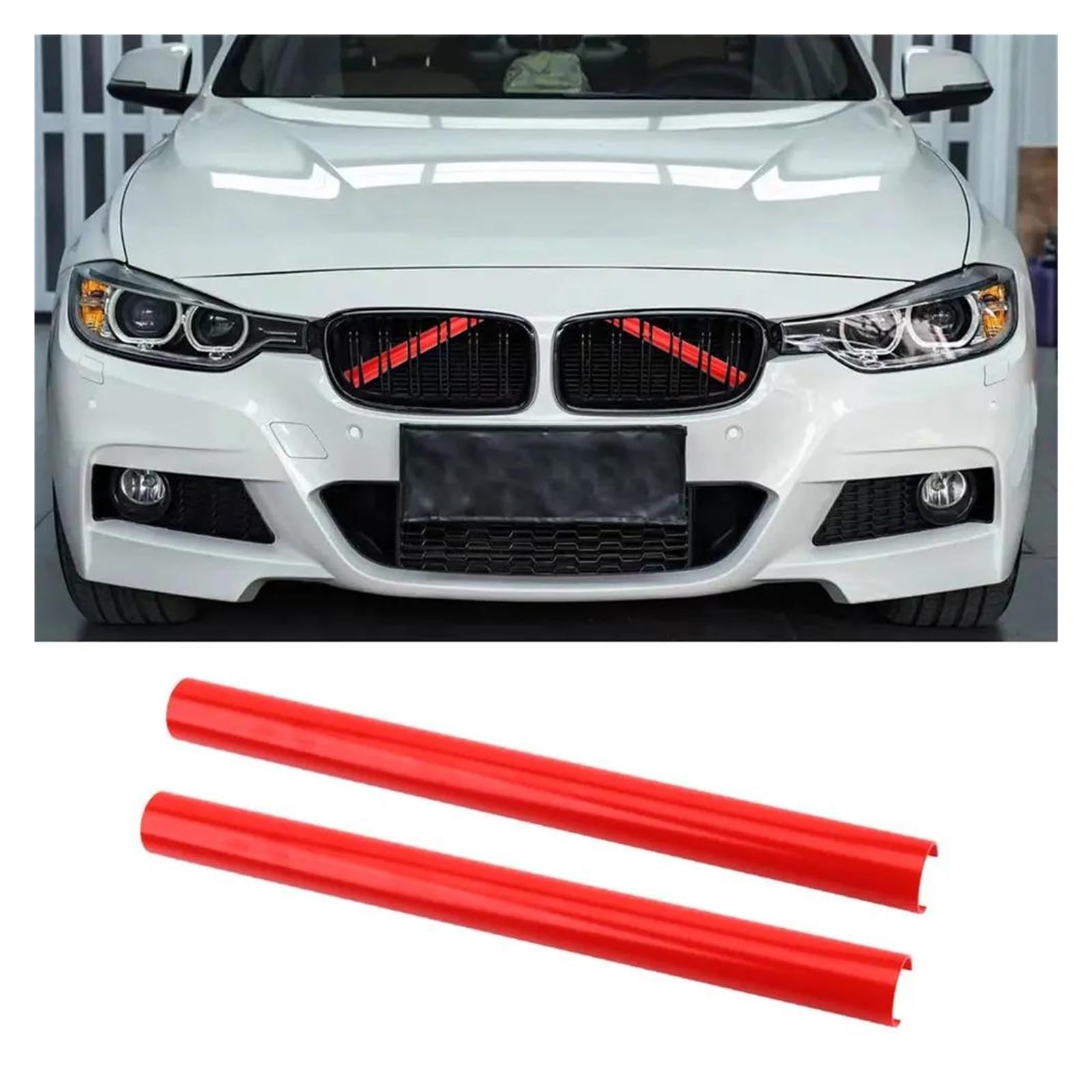 Kühlergrille 2 Stücke Für F10 E60 F30 F32 F25 F26 G20 F20 F22 F06 F02 1 2 3 4 5 6 7 Serie Kühlergrill Zierleisten Abdeckung Rahmen Aufkleber Kühlergrill(Rot) von MALTAY