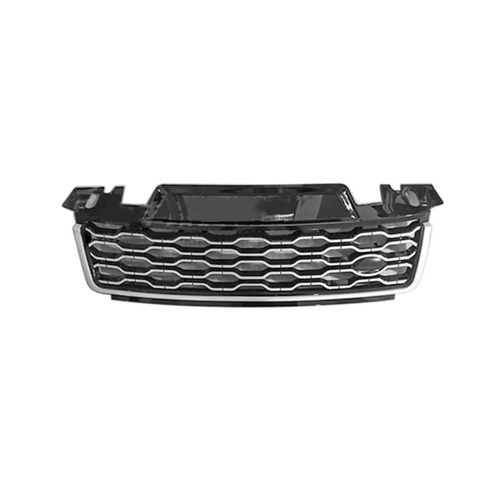 Kühlergrille Außenstyling Oberer Grill Für Land Für Rover Für Range Für Rover Für Sport 2018 2019 2020 2021 2022 Auto Frontstoßstangengrill Mittelteil Kühlergrill(Silver Black) von MALTAY