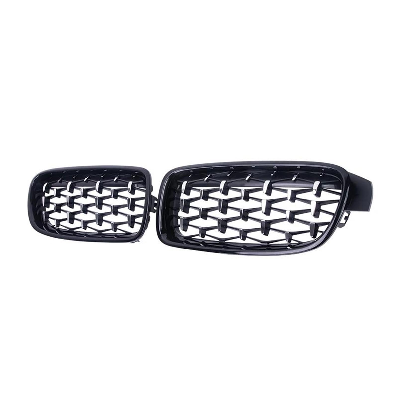 Kühlergrille Auto Front Niere Stoßstange Grill Für F30 F31 F35 3 Serie 320 323 325 330i 2013-2019 Gitter Diamant Stil Racing Grills Grille Kühlergrill(Silver and Black) von MALTAY