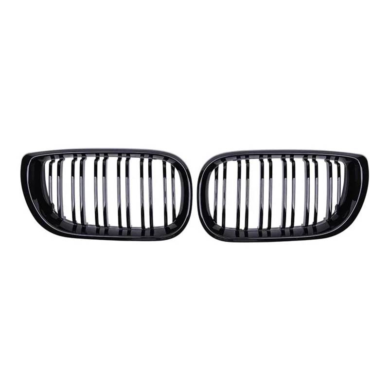 Kühlergrille Auto-Nierengrill Für Die Vordere Niere Für 3er-Serie E46 4-Türer 2002-2005, Schwarz Glänzend, Doppellamellen-Motorhaubengrill, Renngrill Kühlergrill von MALTAY