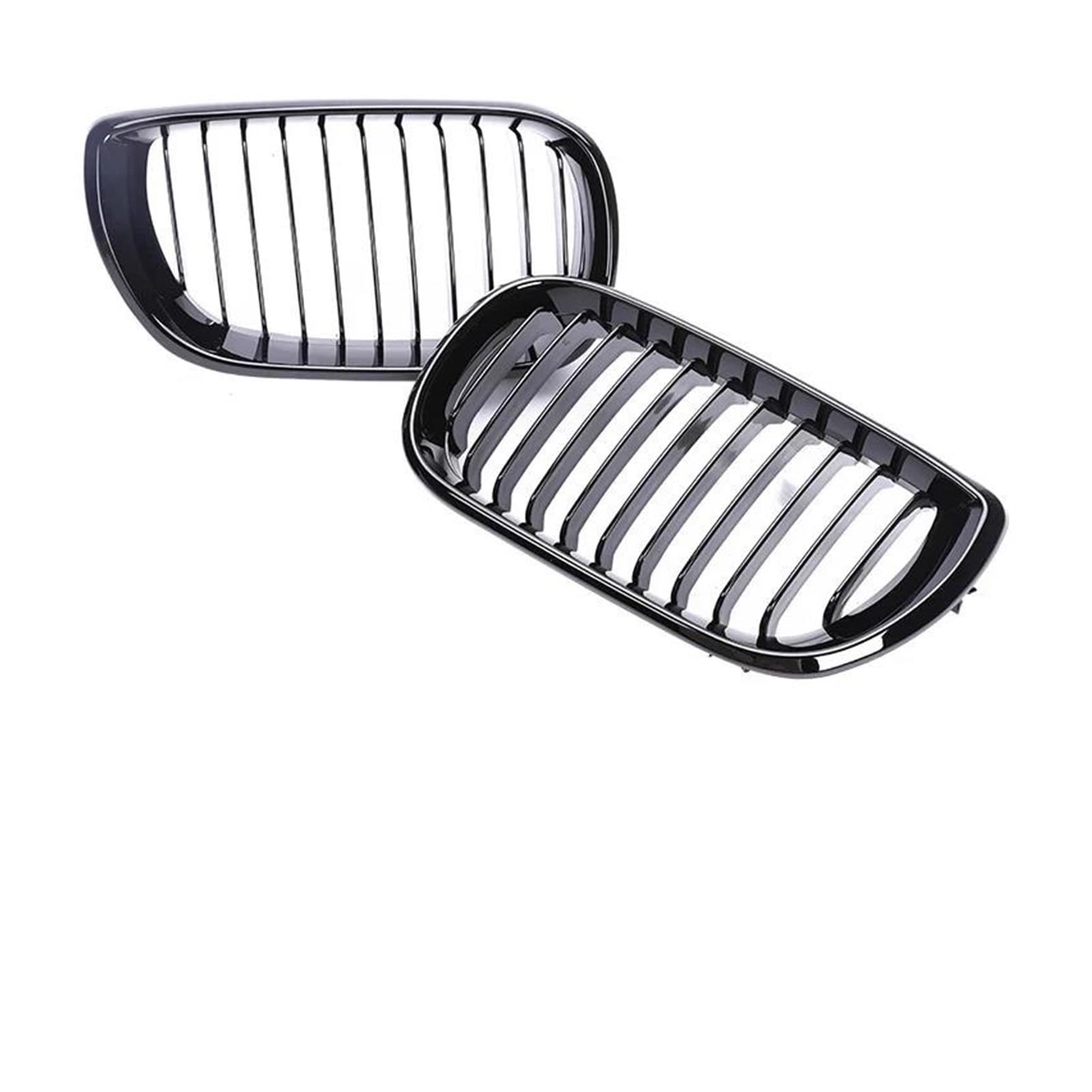 Kühlergrille Auto-Nierengrill Für Die Vordere Stoßstange Schwarz Glänzend Für Haubennieren 2/4 Türen Renngrill Autozubehör Für 3er-Serie E46 2002–2006 Kühlergrill(2 Single Gloss Black) von MALTAY