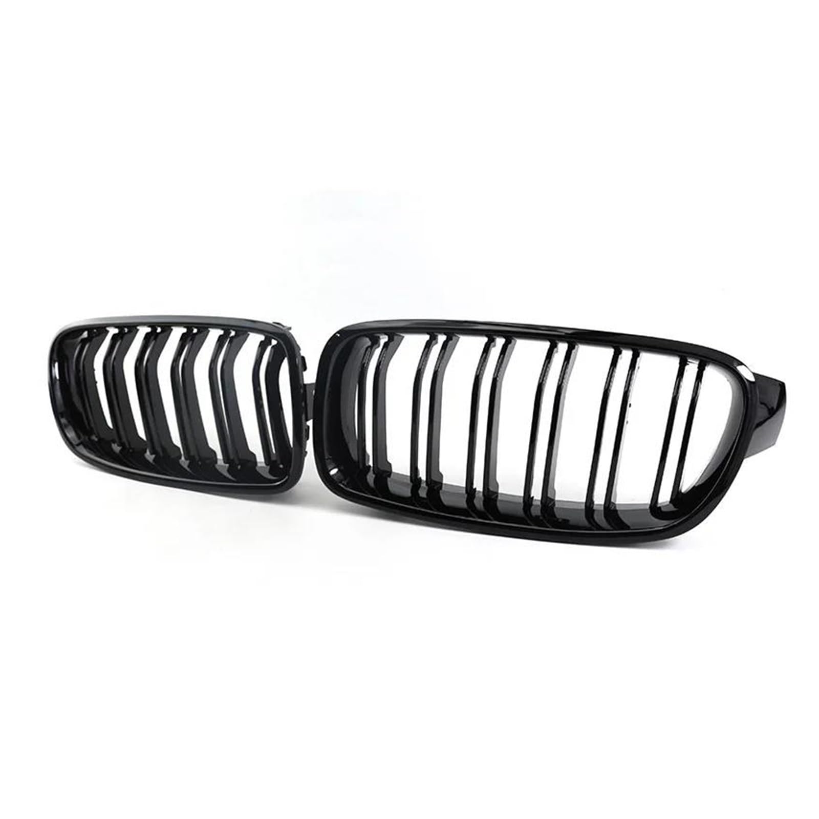 Kühlergrille Auto Styling Auto Zubehör Für 3 Serie F30 F31 F35 2012-2018 320i 325i Vorne Niere Kühlergrill Dual Lamellen Grille Kühlergrill(Glossy Black) von MALTAY