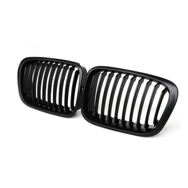 Kühlergrille Auto Styling Glanz Schwarz Front Niere Kühlergrill Lamellen Stil Grill Für E46 4 Tür 1998 1999 2000 2001 Kühlergrill(Matt Black) von MALTAY