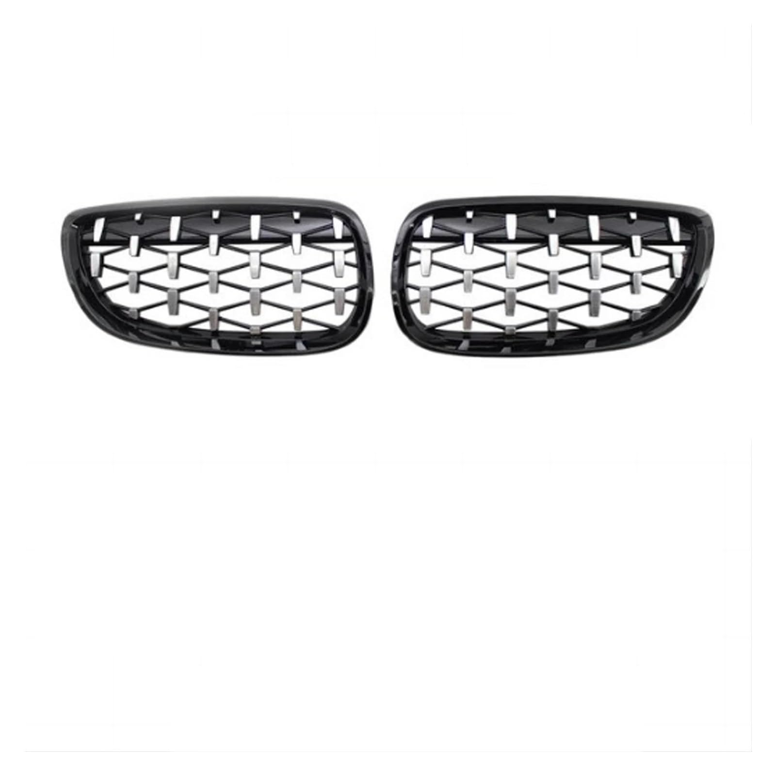 Kühlergrille Auto-Tuning-Zubehör Front-Nierengrill Sport-Kühlergrill Für 3er-Serie E92 E93 M3 2-Türer 2006–2009/2010–2013 Kühlergrill(06-09 GBlack Silver) von MALTAY