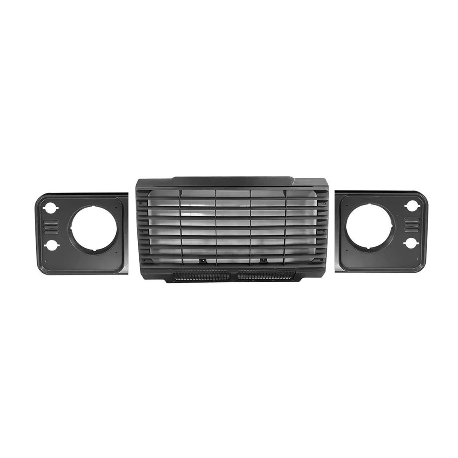 Kühlergrille Autoteile Für Classic Für Land Für Rover Für Defender 90 110 Fahrzeug Auto Styling Auto Heritage Frontgrill Kühlergrill(Style 2 matt Black) von MALTAY