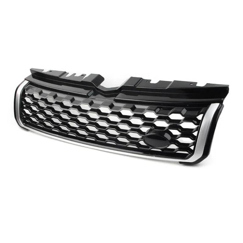 Kühlergrille Autozubehör Für Land Für Rover Für Range Für Rover Für Evoque 2010-2018 Auto-Renngrill, Frontstoßstangen-Haubengrill, Kühlergitter Kühlergrill(Silber) von MALTAY