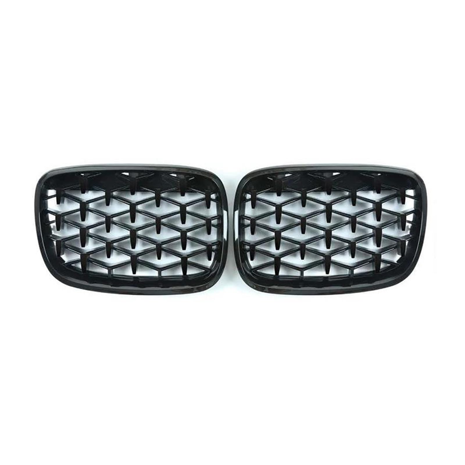 Kühlergrille EIN Paar Chrom-Diamant-Nierengitter Im Meteor-Stil Für Die Vordere Stoßstange, Autozubehör Für 2er F45 228i 220i 235i 2014-2018 Kühlergrill(Gloss Black) von MALTAY