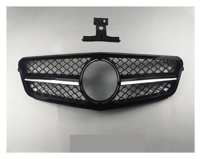 Kühlergrille Facelift Tuning Zubehör Fronthaube Stoßstangengrill Renngrill Für Benz C W204 C43 2007-2014 Für AMG Style Kühlergrill(Silvery-Black) von MALTAY