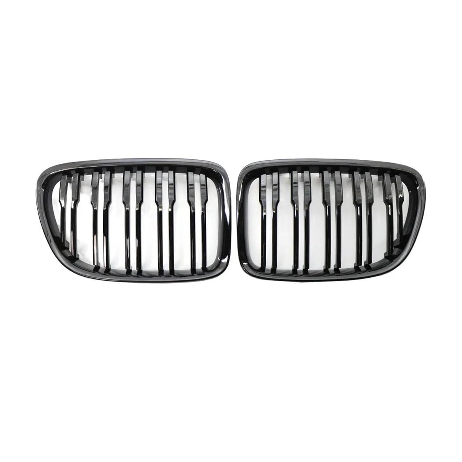 Kühlergrille Frontstoßstange Dual Lamellen Front Nierengrill Grille Schwarz Glänzend Für X1 Serie E84 2010 2011 2012 2013 2014 2015 Kühlergrill von MALTAY