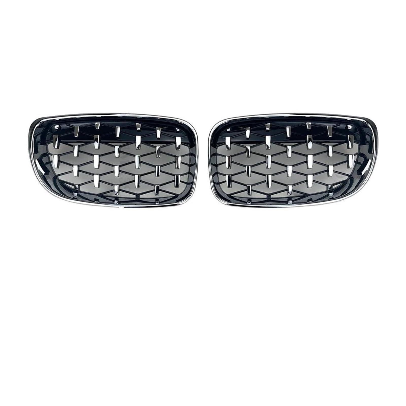 Kühlergrille Für 1er E81 E87 E82 E88 2007-2011 Kühlergrill Stoßstange Grill Tuning Mittelgitter Zubehör Teil Einlassgitter Upgrade Kühlergrill(DM All Silvery) von MALTAY