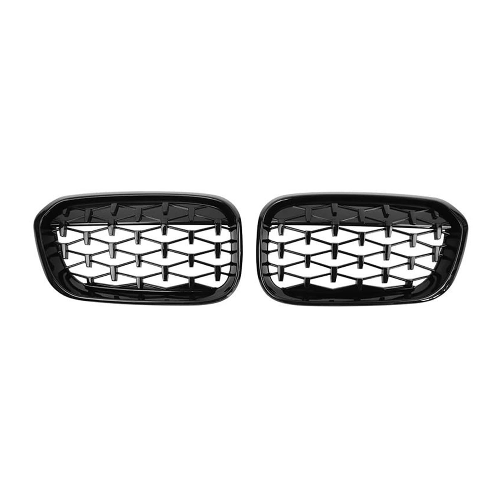 Kühlergrille Für 1er F20 F21 LCI 120i 2015-2017 Auto Frontstoßstangengitter Nieren-Renngrill Doppellamellen-Ersatzgitter Zubehör Kühlergrill(Schwarz) von MALTAY