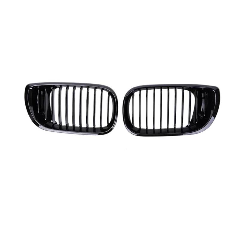 Kühlergrille Für 3er E46 Limousine 4-türig 320i 350i 2002 2003 2004 2005 1 Paar Einzellamellen Nierengrill Auto Frontstoßstange Racing Grille Kühlergrill(Glossy Black) von MALTAY