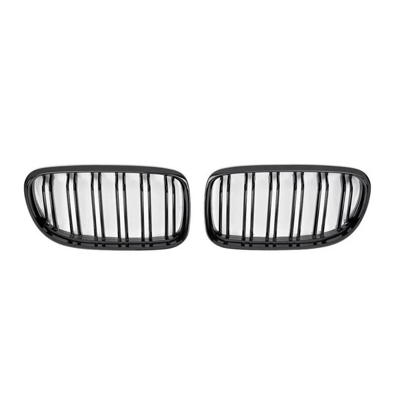 Kühlergrille Für 3er E90 E91 2009 2010 2011 2012 Auto-Styling Auto Kühlergrill Grill Front Niere Glänzend 2 Linie Doppellamelle Kühlergrill(Glossy Black) von MALTAY