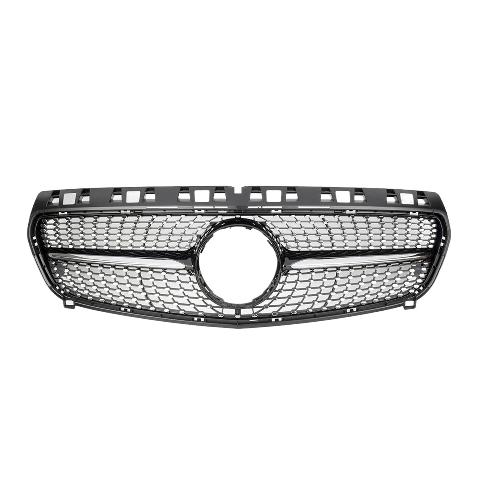 Kühlergrille Für AMG Chrom Black Diamonds Style Kühlergrill Schwarz Für GTR Frontstoßstangengrill Für Benz Für A-Klasse W176 2013-2015 A180 A200 A250 A45 Kühlergrill(D-Black) von MALTAY