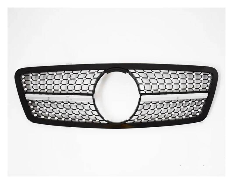 Kühlergrille Für Benz C Klasse W203 2000-2006 200K Tuning Zubehör Verkleidung Styling Facelift Sport Fronteinlassgitter Racing Grill Kühlergrill(B2 Style) von MALTAY