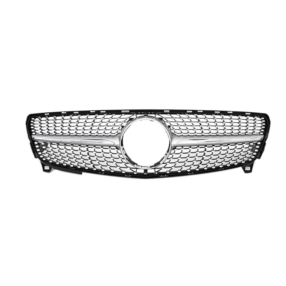 Kühlergrille Für Benz Für A-Klasse W176 2016-2018 A180 A200 A250 A45 Für GTR Frontstoßstangengrill Für AMG Chrom Schwarz Diamanten Stil Grille Schwarz Kühlergrill(Style 1) von MALTAY