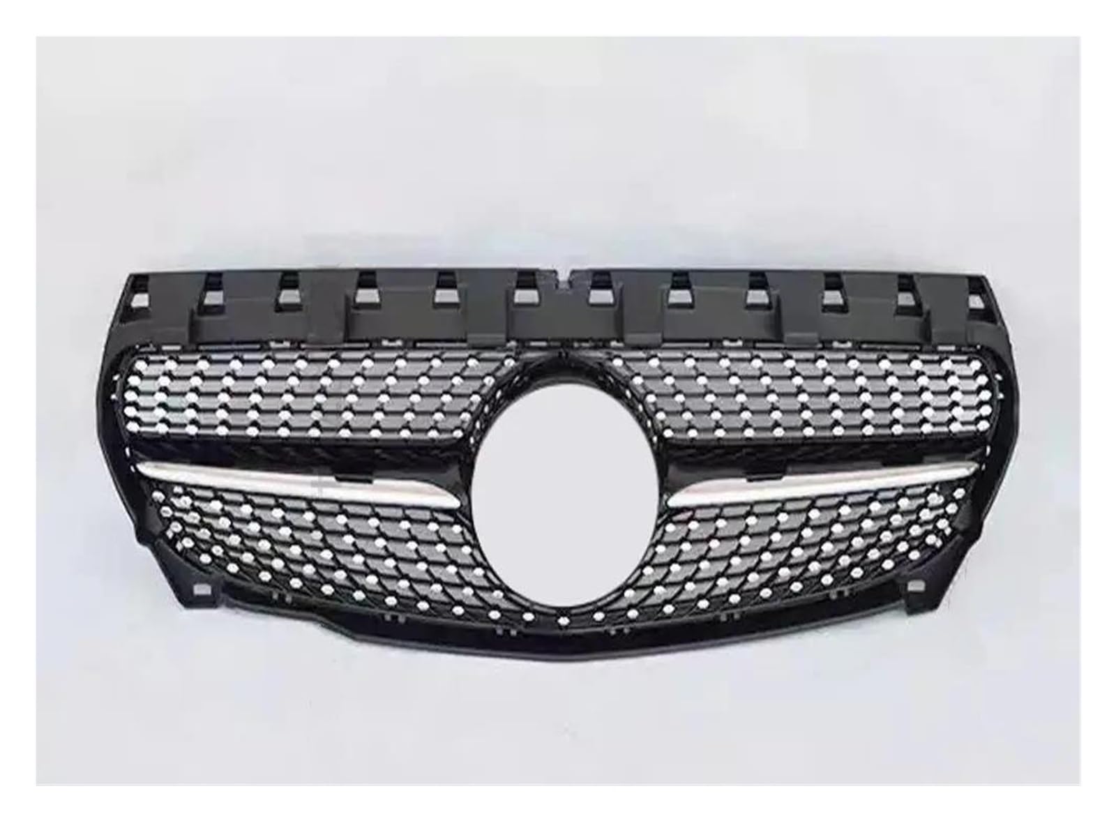 Kühlergrille Für Benz Für CLA C117 W117 2013-2019 Body Kit Refit Frontgrill Stoßstangengrill GT Diamond Style Teil Tuning Zubehör Kit Kühlergrill(D Black) von MALTAY