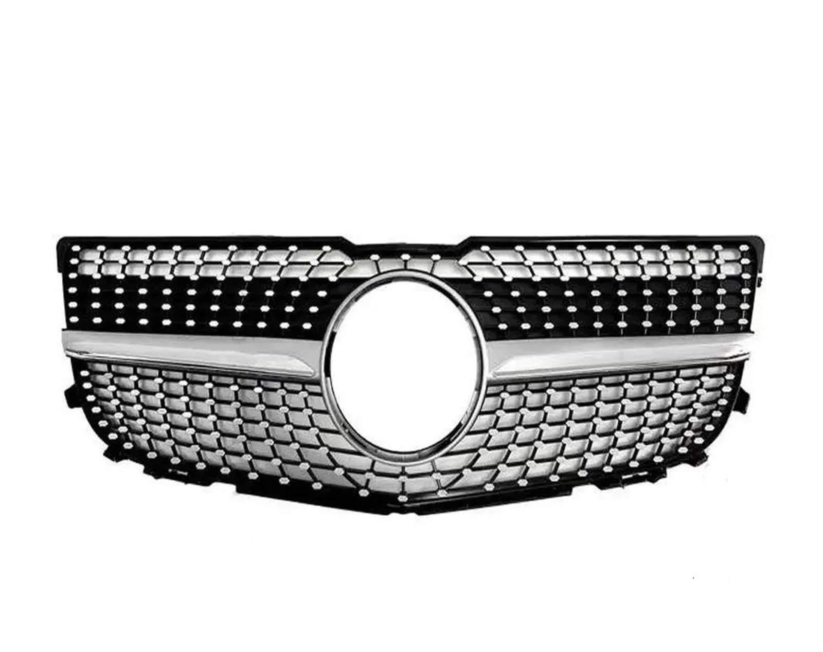 Kühlergrille Für Benz Für GLK X204 2008-2012 2013-2015 Verkleidung Haube Mesh Tuning Sport Front Stoßstange Grille Racing Grill Kühlergrill(08-12 D Silver) von MALTAY