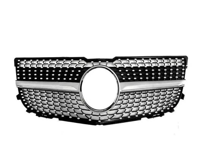 Kühlergrille Für Benz Für GLK X204 2008-2012 2013-2015 Verkleidung Haube Mesh Tuning Sport Front Stoßstange Grille Racing Grill Kühlergrill(13-15 D Silver) von MALTAY