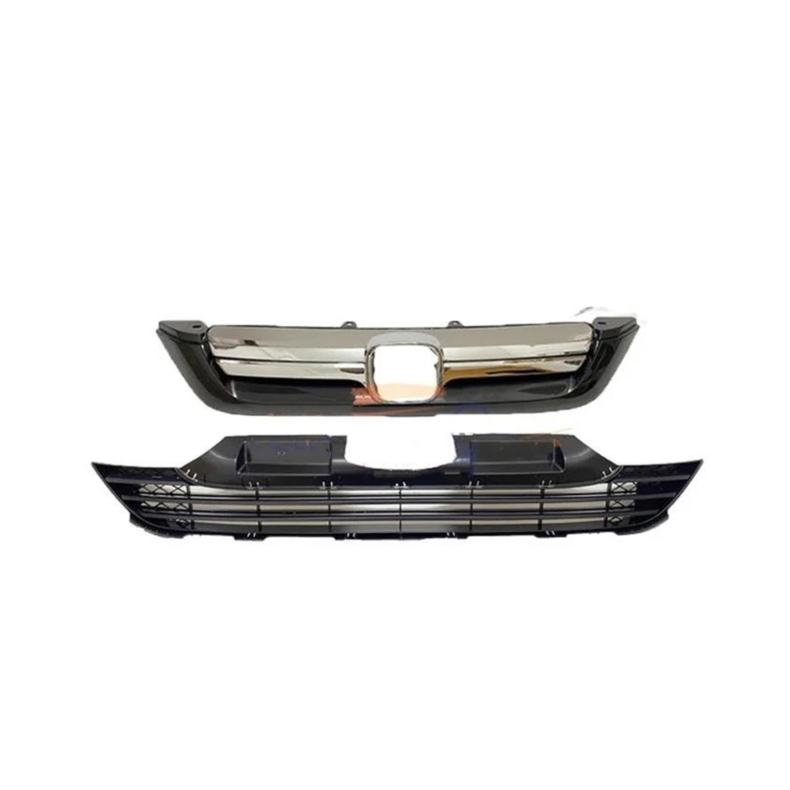 Kühlergrille Für CRV Für CR-V 2007 2008 2009 2010 2011 Renngrill Oberer Unterer Stoßfängergrill Grill Chrom Wabengitter Zubehör Kühlergrill(2007-2009 2pcs) von MALTAY