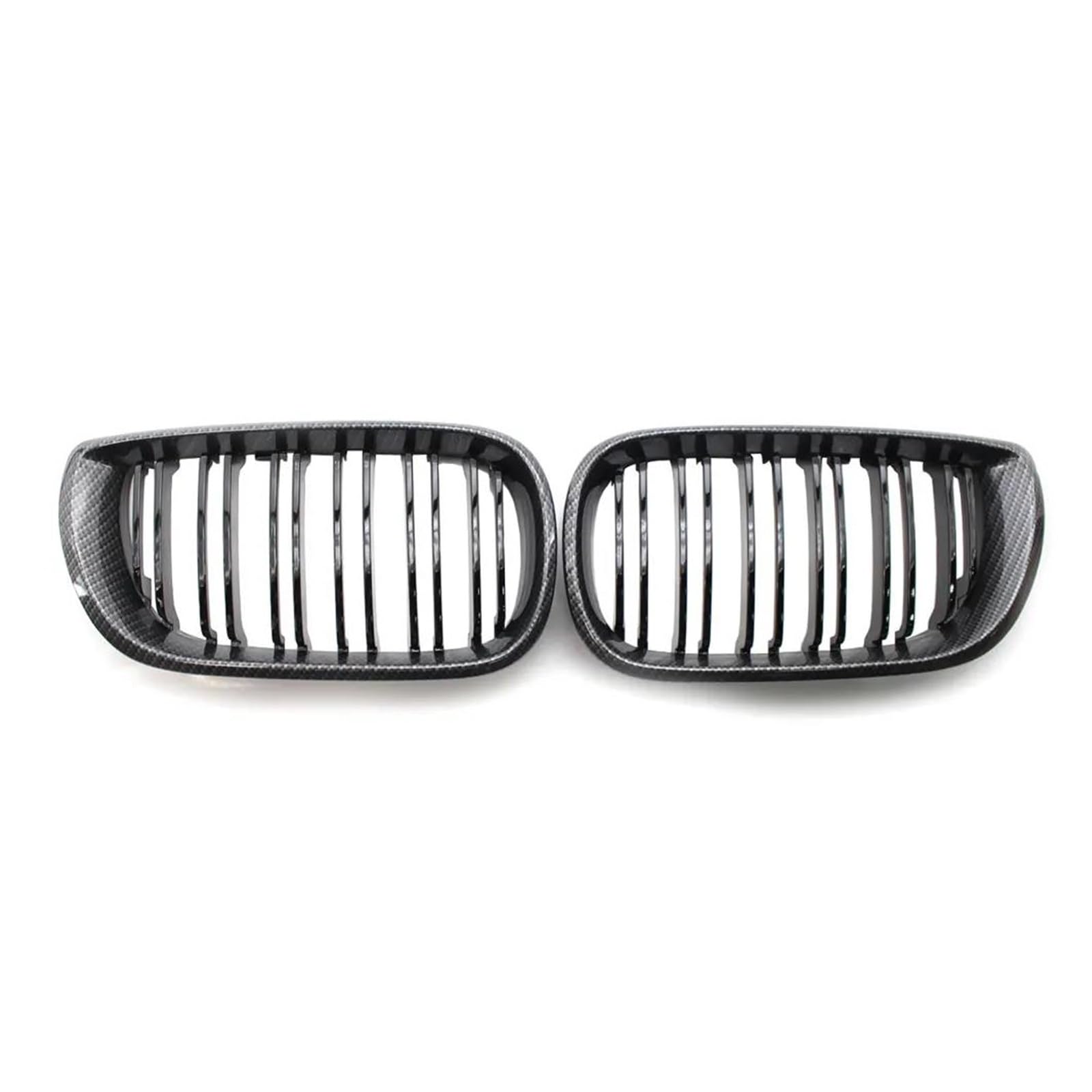 Kühlergrille Für E46 Limousine 4 Türen 3er-Serie 2002 2003 2004 2005 320i 325Xi 330Xi Vorne Mitte Hellschwarz Breite Nierenhaube Kühlergrill Kühlergrill(Kohlefaser) von MALTAY