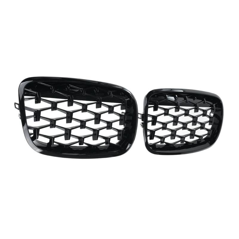 Kühlergrille Für E70 E71 E72 X5 X6 2007-2013 Auto Diamant Grills Front Nieren Grill Chrom Mesh Grille Auto Zubehör Schwarz Kühlergrill von MALTAY