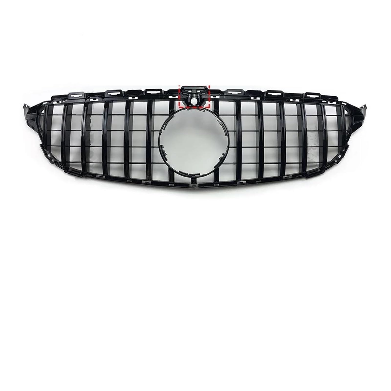 Kühlergrille Für GT Style Frontstoßstangengrill Oberer Ersatzgrill Für W205 S205 Für Benz C C205 C180 C200 C250 C300 C260 2014-2021 Kühlergrill(14-18 Black with Cam) von MALTAY