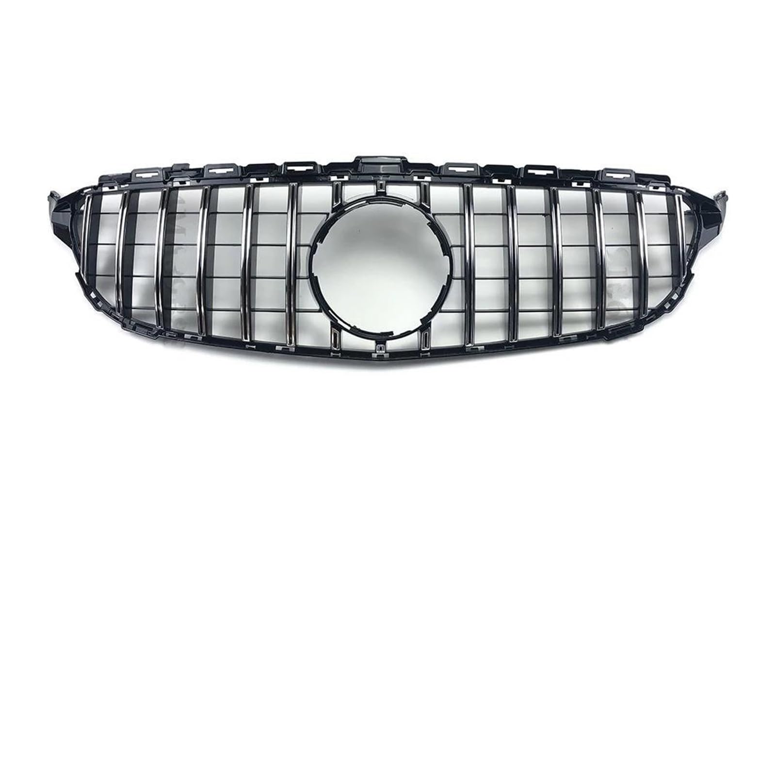 Kühlergrille Für GT Style Frontstoßstangengrill Oberer Ersatzgrill Für W205 S205 Für Benz C C205 C180 C200 C250 C300 C260 2014-2021 Kühlergrill(14-18 Chrome Silvery) von MALTAY