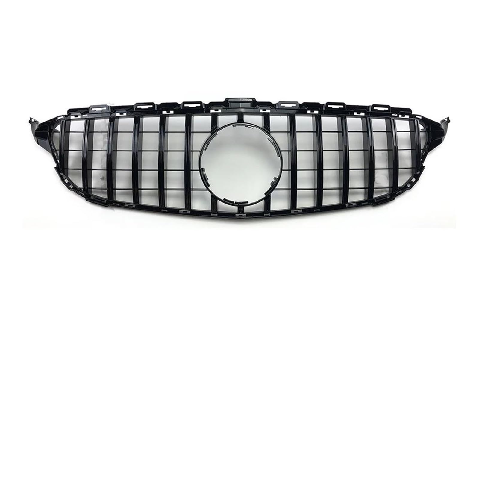 Kühlergrille Für GT Style Frontstoßstangengrill Oberer Ersatzgrill Für W205 S205 Für Benz C C205 C180 C200 C250 C300 C260 2014-2021 Kühlergrill(14-18 Glossy Black) von MALTAY