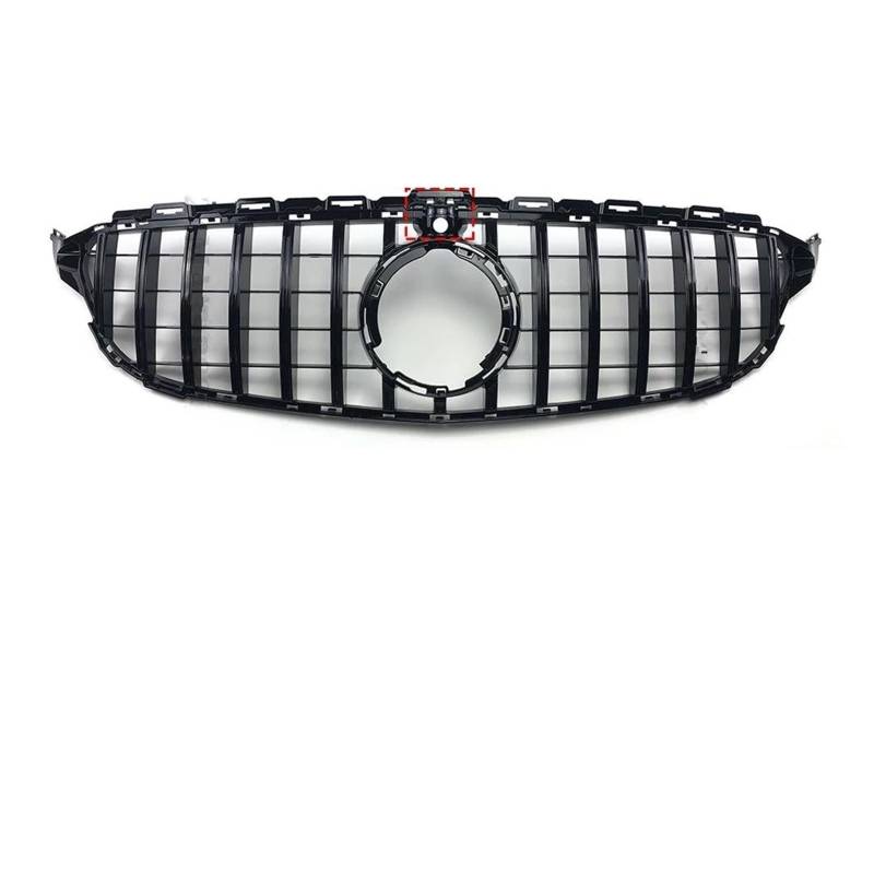 Kühlergrille Für GT Style Frontstoßstangengrill Oberer Ersatzgrill Für W205 S205 Für Benz C C205 C180 C200 C250 C300 C260 2014-2021 Kühlergrill(19-21 Black with Cam) von MALTAY