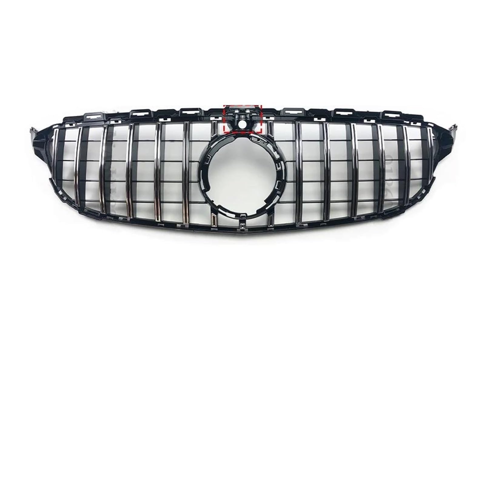 Kühlergrille Für GT Style Frontstoßstangengrill Oberer Ersatzgrill Für W205 S205 Für Benz C C205 C180 C200 C250 C300 C260 2014-2021 Kühlergrill(19-21Silver with Cam) von MALTAY