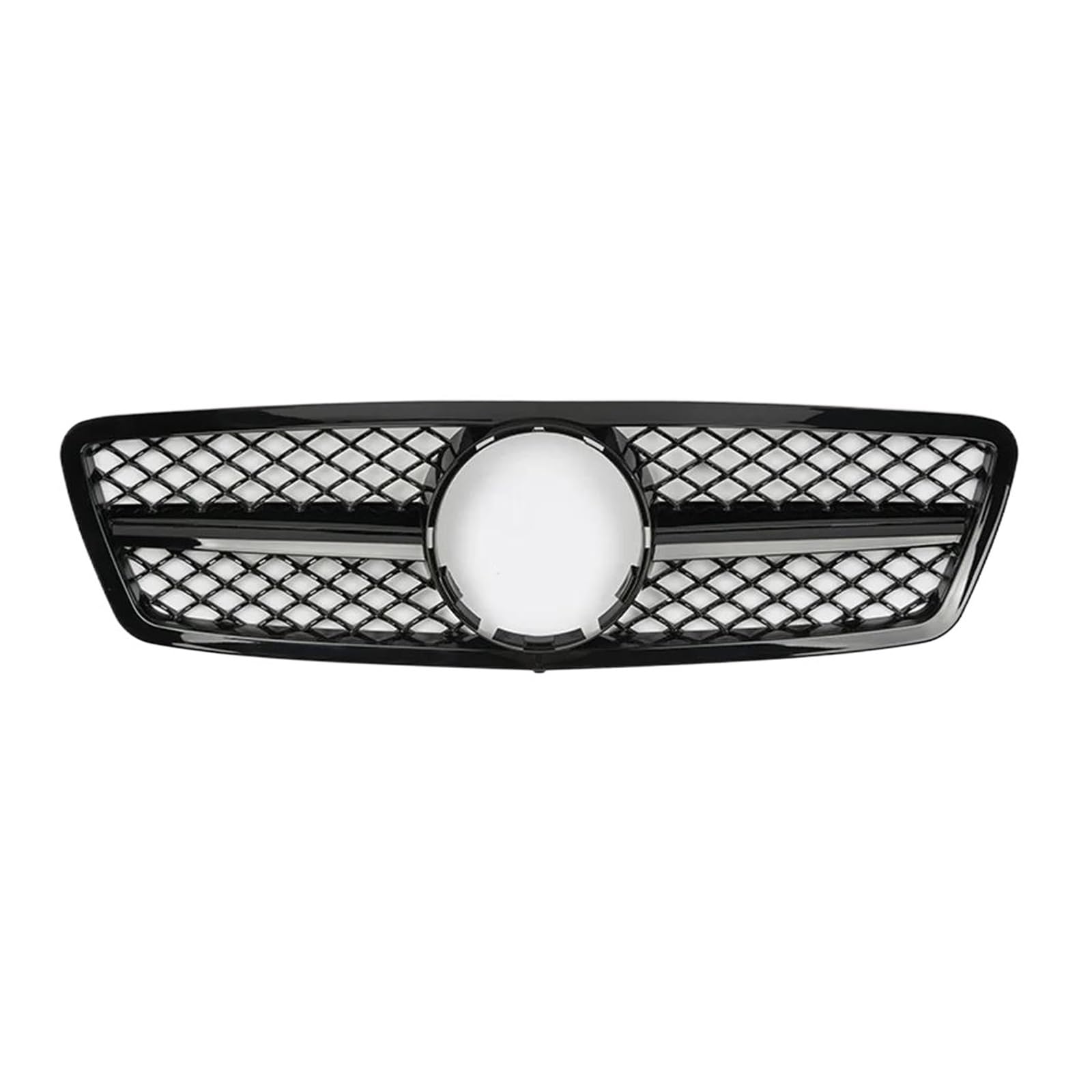 Kühlergrille Für GTR Style Frontstoßstangengrill Für Benz Für C-Klasse W203 2001-2007 C200 C240 ​​C320 Chrom Silber Diamanten Style Grille Schwarz Kühlergrill(Style B) von MALTAY