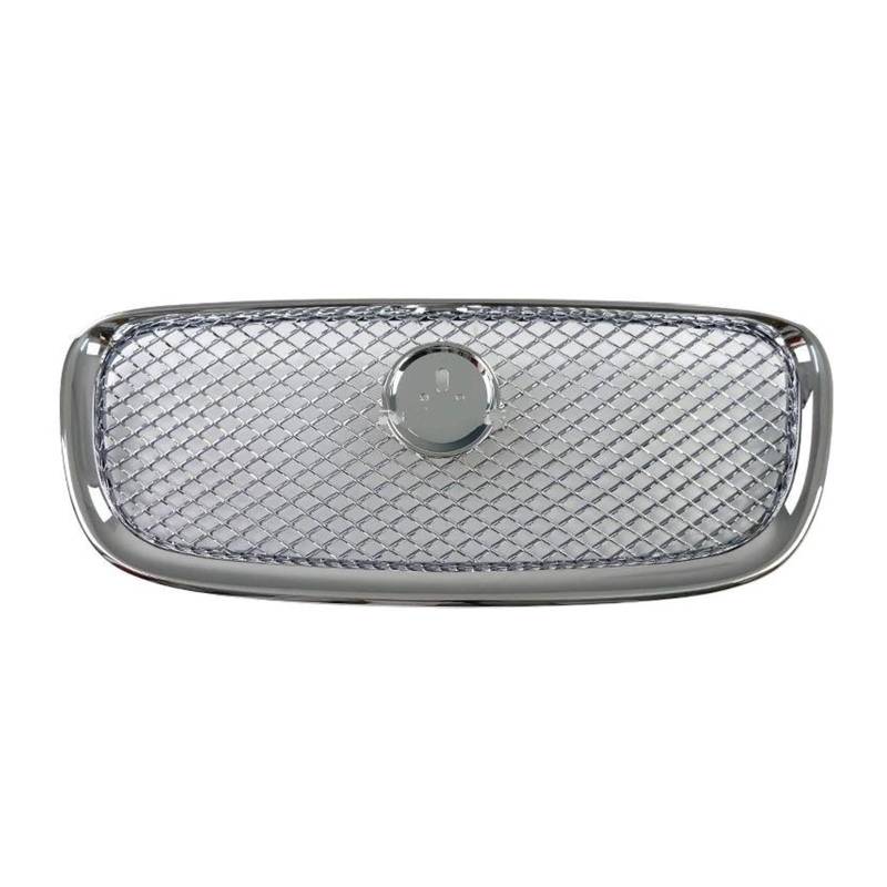 Kühlergrille Für Jaguar Für XF 2013 2014 2015 Zentraler Strahlungsplattengrill C2Z13175 C2Z13199 C2Z20498 Frontstoßstangengrill Oberer Grill Kühlergrill(Plating Silver) von MALTAY