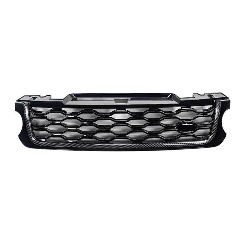 Kühlergrille Für Land Für Rover Für Range Für Rover Für Sport L494 2014-2017 Upgrade 2018 Autozubehör Frontstoßstangengrill ABS-Maschengrill Kühlergrill(Kohlefaser) von MALTAY