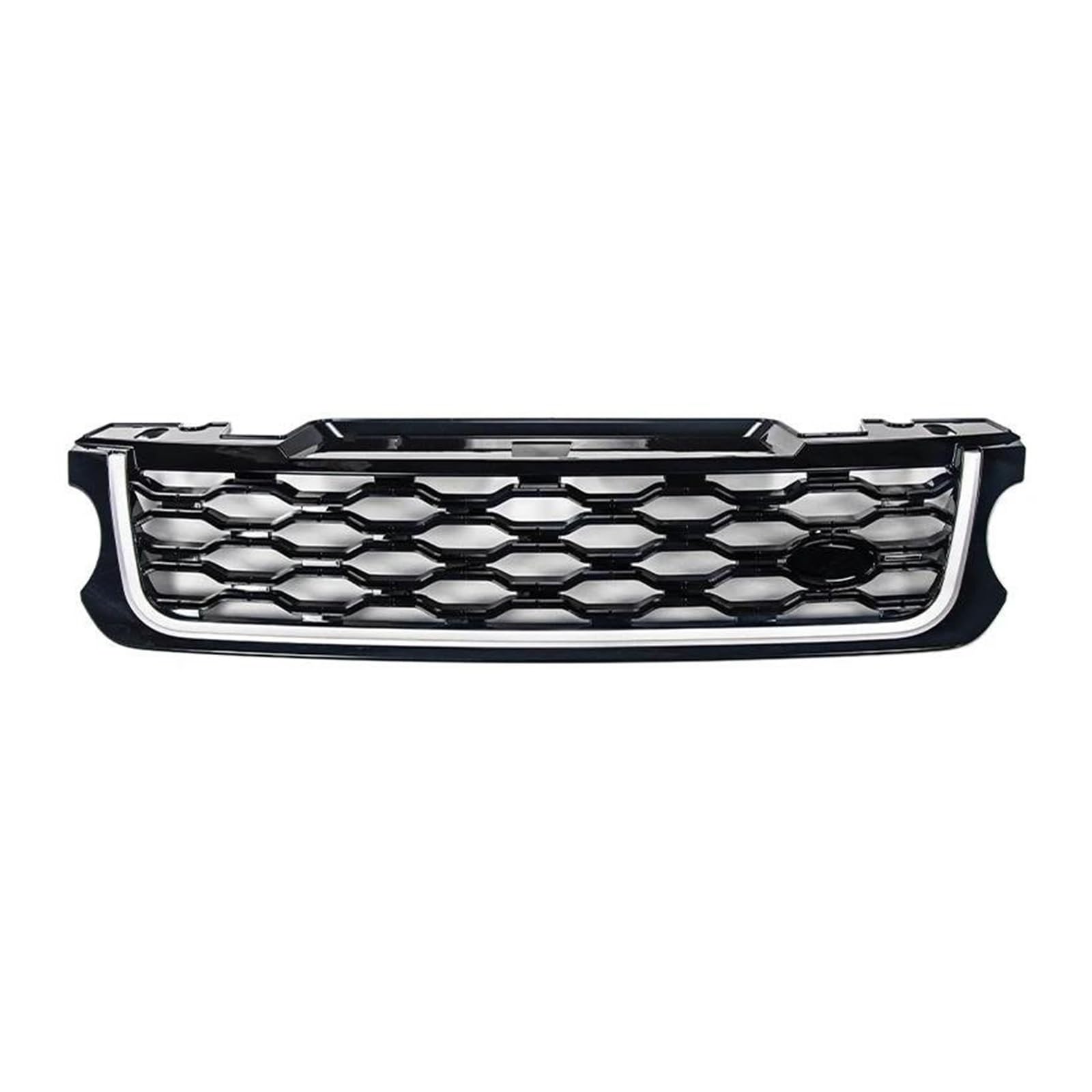 Kühlergrille Für Land Für Rover Für Range Für Rover Für Sport L494 2014-2017 Upgrade 2018 Autozubehör Frontstoßstangengrill ABS-Maschengrill Kühlergrill(Silver bar) von MALTAY