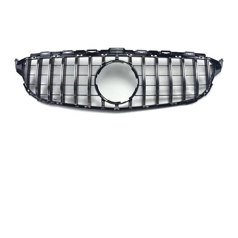 Kühlergrille Für W205 C205 S205 Für AMG Für Benz C 2014-2021 Verkleidung Für GTR GT Diamant Frontstoßstangengrill Racing Einlasshaube Grill Center Mesh Kühlergrill(14-18 G Silvery) von MALTAY