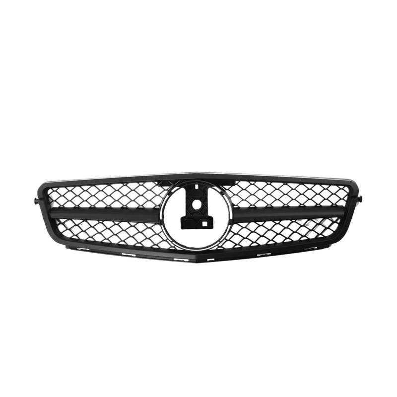 Kühlergrille Glänzend schwarz für GTR Style Frontgrill Chrom Silber Diamanten Grille für Benz für C-Klasse W204 2008-2014 C180 C200 C350 Kühlergrill(Style B) von MALTAY