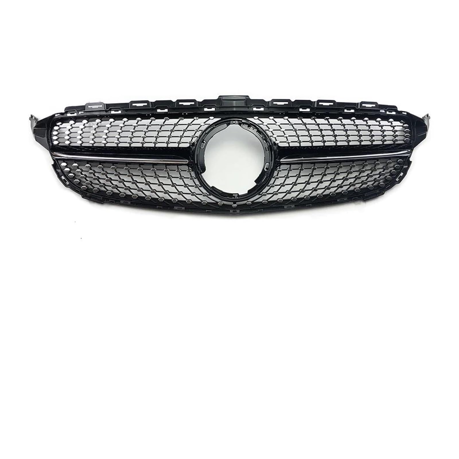 Kühlergrille Kühlergrill Für AMG Style Refit GT Für GTR Diamond Inlet Mesh Grill Für Benz C W205 C205 S205 2014-2021 Tuning-Zubehör Kühlergrill(F 2019-2021) von MALTAY