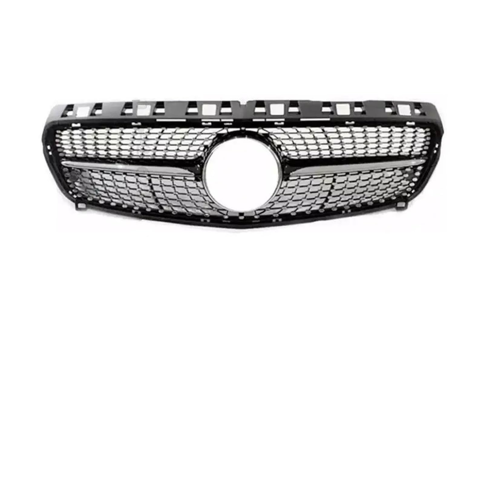 Kühlergrille Trim Styling Für Benz A W176 2013 2014 2015 2016 2017 2018 A180 A200 A45 Einlass Grille Kühlergrill Racing Grill GT Diamant Kühlergrill(A Glossy Black) von MALTAY