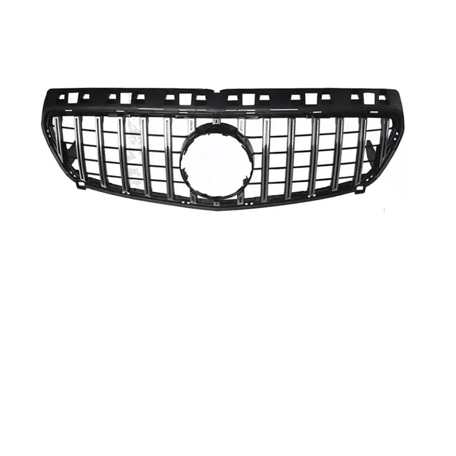 Kühlergrille Trim Styling Für Benz A W176 2013 2014 2015 2016 2017 2018 A180 A200 A45 Einlass Grille Kühlergrill Racing Grill GT Diamant Kühlergrill(B G Chrome Silver) von MALTAY