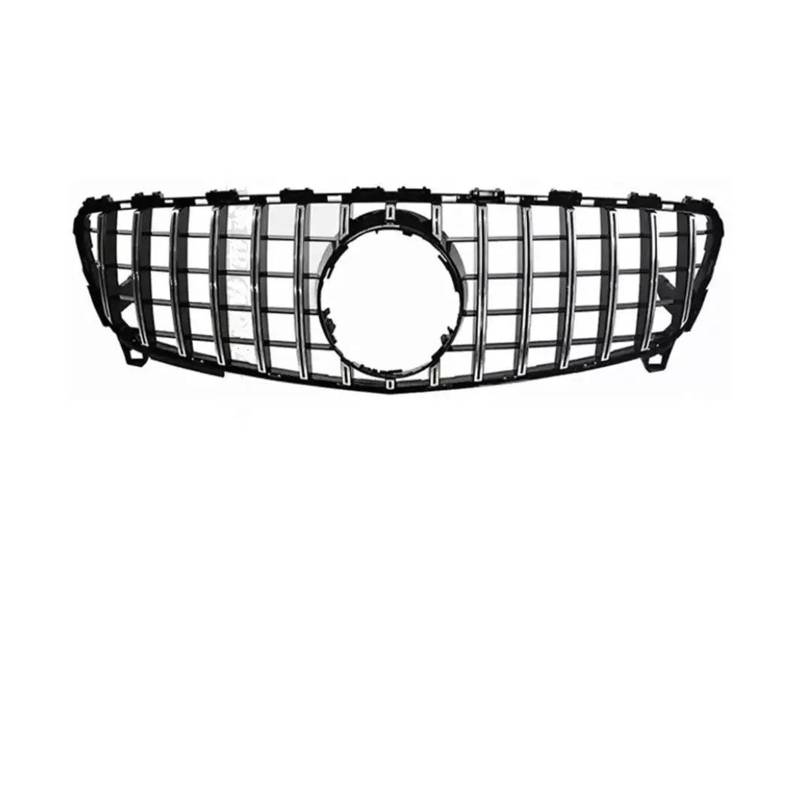 Kühlergrille Trim Styling Für Benz A W176 2013 2014 2015 2016 2017 2018 A180 A200 A45 Einlass Grille Kühlergrill Racing Grill GT Diamant Kühlergrill(G Chrome Silver) von MALTAY