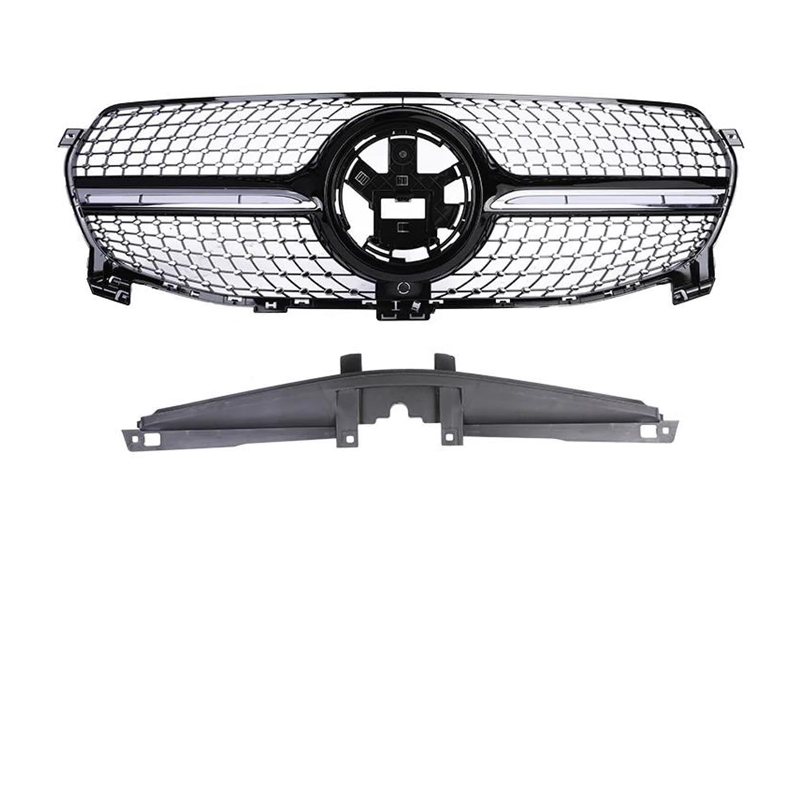 Kühlergrille Vorne Racing Stoßstange Grille Obere Abdeckung Für Benz W167 Für GLE-Klasse Für GLE350 Für GLE450 2020 + GT Diamant Sport Grill Kühlergrill(Style k) von MALTAY