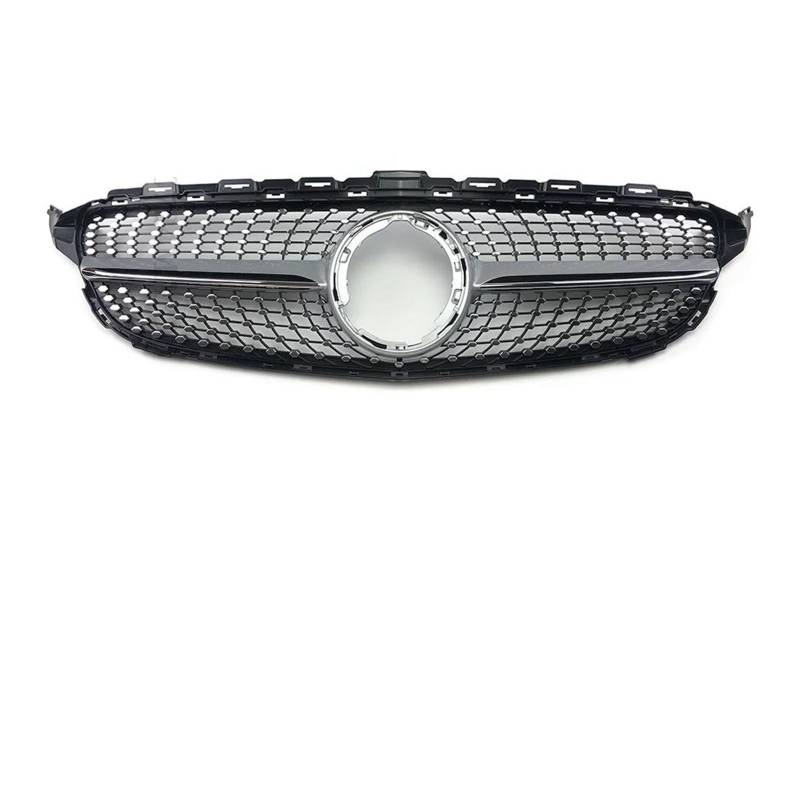 Kühlergrille Zierleiste Für Benz C Für W205 C205 S205 2014-2021 Für AMG Für GTR GT Diamant-Frontgrill Racing Einlasshaube Grill Center Mesh Kühlergrill(19-21 D Black-Cam) von MALTAY